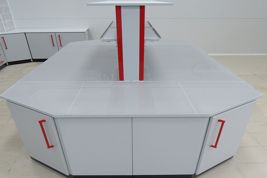 Лабораторный стол ПроМо-1П металлические однотумбовые и двухтумбовые
